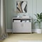 Flash Furniture Mayfield 40in. Buffet and Sideboard w/Double Door Storage Cabinet and Open Storage Shelf in Gray NAN-F-HY-B23108-GRY-GG - alternate 1